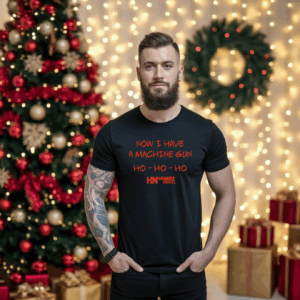 🎄 “HO-HO-HOLD MY BEER” Tee – Hammer Nigel’s Die Hard Christmas